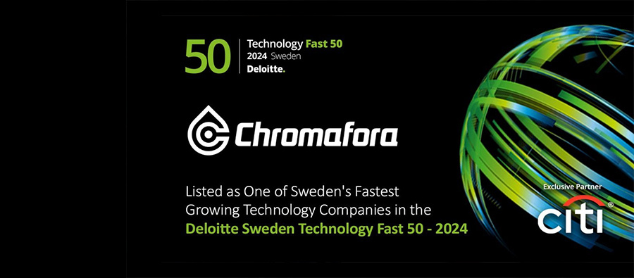 Chromafora ranked 25th in Deloitte Sweden Technology Fast 50